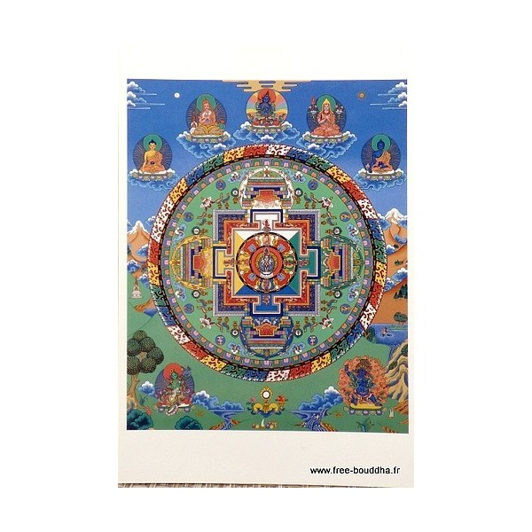 Carte postale bouddhiste MANDALA de CHENREZI Cartes postales bouddhistes CPB38