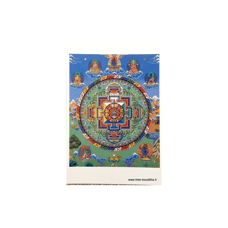 Carte postale bouddhiste MANDALA de CHENREZI - Cartes postales bouddhistes