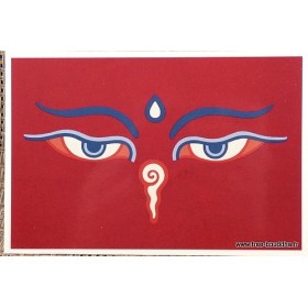 Carte postale bouddhiste Yeux du Bouddha Objets rituels bouddhistes CPB41