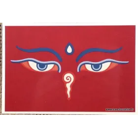 Carte postale bouddhiste Yeux du Bouddha