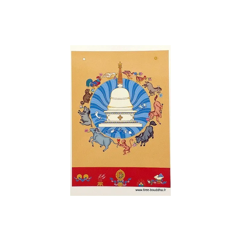 Carte postale bouddhiste Libération Animale - Cartes postales bouddhistes