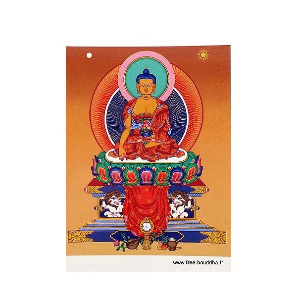 Carte postale Bouddha Sakyamouni Objets rituels bouddhistes CPB44