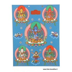 Carte postale bouddhiste CINQ BOUDDHAS Cartes postales bouddhistes CPB45
