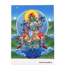 Carte postale bouddhiste TARA VERTE Objets rituels bouddhistes CPB47
