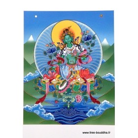 Carte postale bouddhiste TARA VERTE Cartes postales bouddhistes CPB47