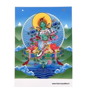 Carte postale bouddhiste TARA VERTE - Cartes postales bouddhistes