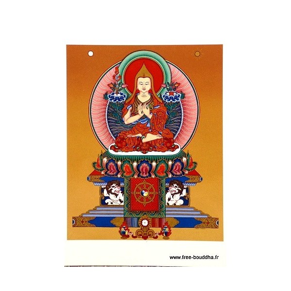 Carte postale bouddhiste LAMA TSONG KHAPA Cartes postales bouddhistes CPB48