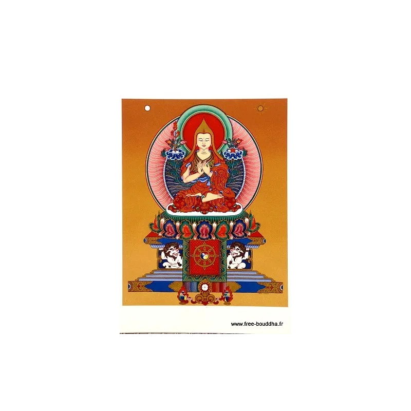 Carte postale bouddhiste LAMA TSONG KHAPA - Cartes postales bouddhistes