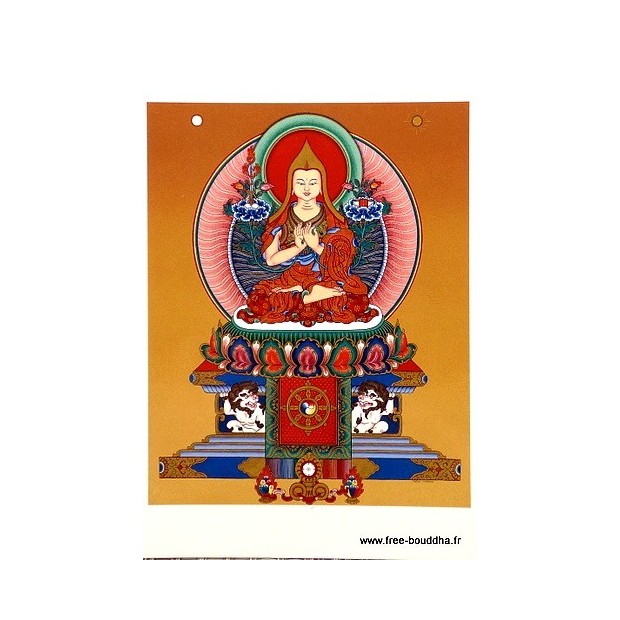 Carte postale bouddhiste LAMA TSONG KHAPA Cartes postales bouddhistes CPB48