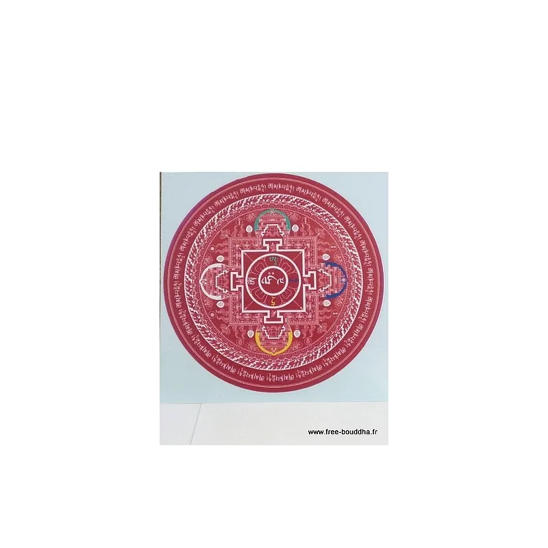 Autocollant MANDALA DE LA COMPASSION - Artisanat tibétain bouddhiste
