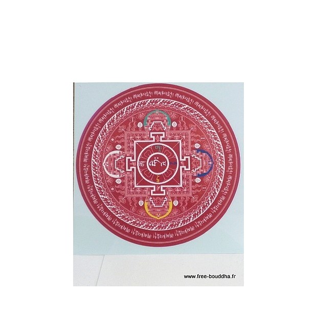 Autocollant MANDALA DE LA COMPASSION Artisanat tibétain bouddhiste AUTO5