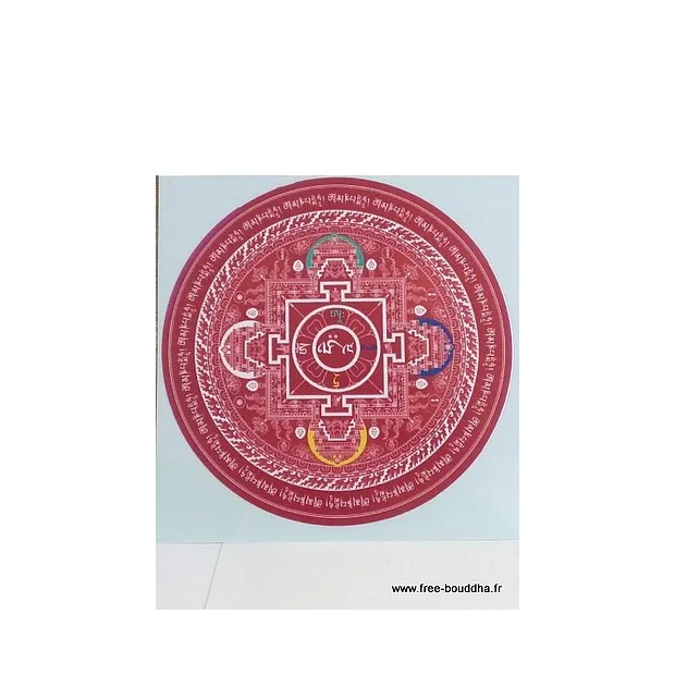 Autocollant MANDALA DE LA COMPASSION - Artisanat tibétain bouddhiste