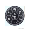 Sticker adhésif MANTRA DE CHENREZI couleur noir - Stickers autocollants bouddhistes
