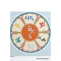 Sticker adhésif MANTRA DE CHENREZI multicolore - Stickers autocollants bouddhistes