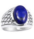 Bague Chevalière pour Homme en Lapis Lazuli Bagues pierres naturelles KB21
