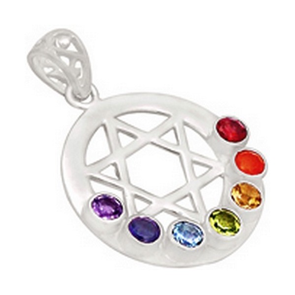 Bijou chakra reiki ETOILE DE DAVID Pendentifs pierres naturelles DA30