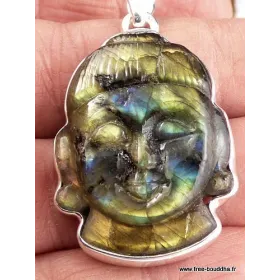 Bouddha sculpté en Labradorite - Bijoux en Labradorite