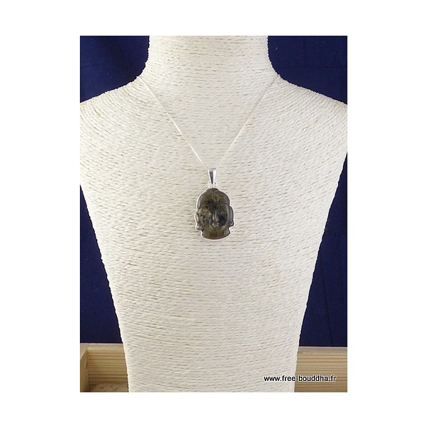 Bouddha sculpté en Labradorite Bijoux en Labradorite JA3.9