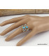 Bague Pierre de lune Turquoise taille 53 Bagues pierres naturelles jew13