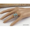 Bague Pierre de lune Turquoise taille 53 Bagues pierres naturelles jew13