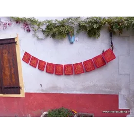Drapeaux de prières bouddhistes voeux de Refuge - Drapeaux tibétains