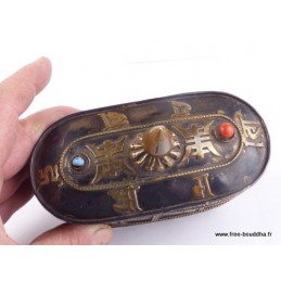 Boîte à bijoux tibétaine Artisanat tibétain bouddhiste BAT3