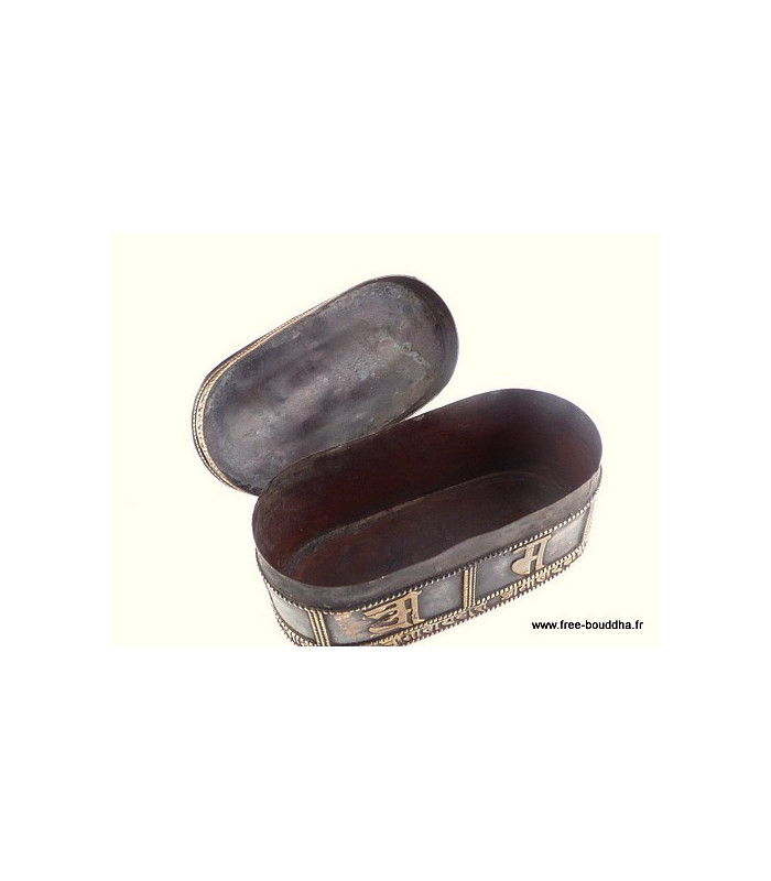Boîte à bijoux tibétaine Artisanat tibétain bouddhiste BAT3