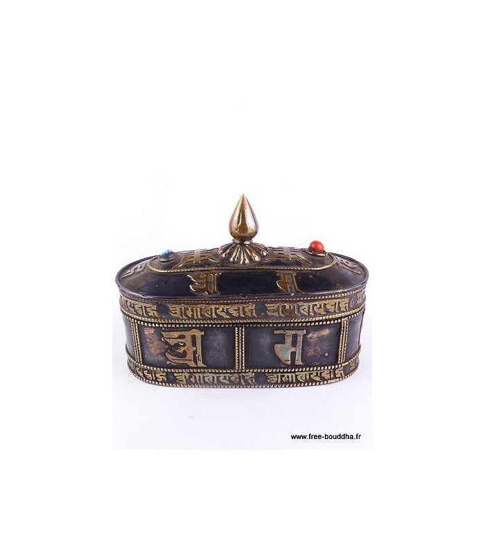 Boîte à bijoux tibétaine Artisanat tibétain bouddhiste BAT3