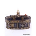 Boîte à bijoux tibétaine Artisanat tibétain bouddhiste BAT3