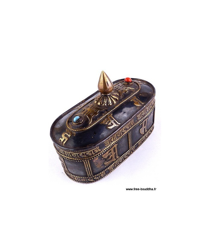 Boîte à bijoux tibétaine Artisanat tibétain bouddhiste BAT3