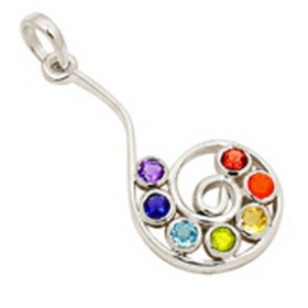 Pendentif 7 Chakras chokurei Bijoux en Pierres Fines DA23