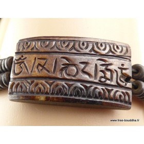 Bracelet tibétain sculpté main Mantra Chenrezi Bijoux tibetains bouddhistes OY2