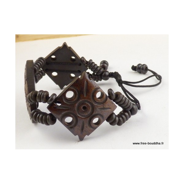 Bracelet tibétain sculpté Dorje vajra Bracelets tibétains bouddhistes OY9