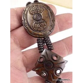 Bracelet tibétain sculpté Dorje vajra - Bracelets tibétains bouddhistes