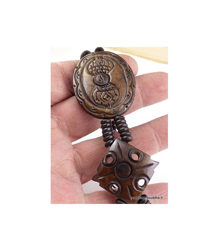 Bracelet tibétain sculpté Dorje vajra Bracelets tibétains bouddhistes OY9