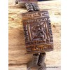 Bracelet tibétain rectangulaire sculpté du Om Bracelets tibétains bouddhistes OY1