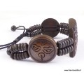Bracelet tibétain rectangulaire sculpté du Om Bracelets tibétains bouddhistes OY1
