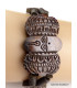 Bracelet tibétain sculpté Yeux de Bouddha Bracelets tibétains bouddhistes OY8