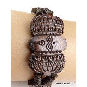 Bracelet tibétain sculpté Yeux de Bouddha Bracelets tibétains bouddhistes OY8