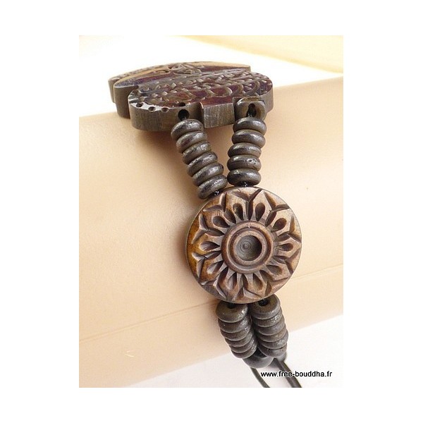 Bracelet tibétain sculpté Yeux de Bouddha Bracelets tibétains bouddhistes OY8