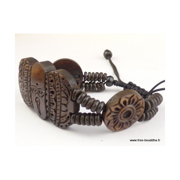 Bracelet tibétain sculpté Yeux de Bouddha Bracelets tibétains bouddhistes OY8