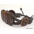 Bracelet tibétain sculpté Yeux de Bouddha - Bracelets tibétains bouddhistes