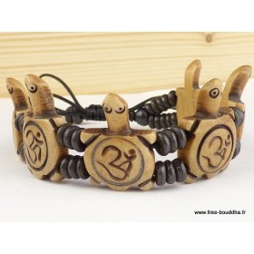 Bracelet tibétain sculpté main Tortues Bijoux tibetains bouddhistes OY7