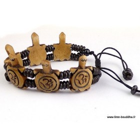 Bracelet tibétain sculpté main Tortues Bijoux tibetains bouddhistes OY7