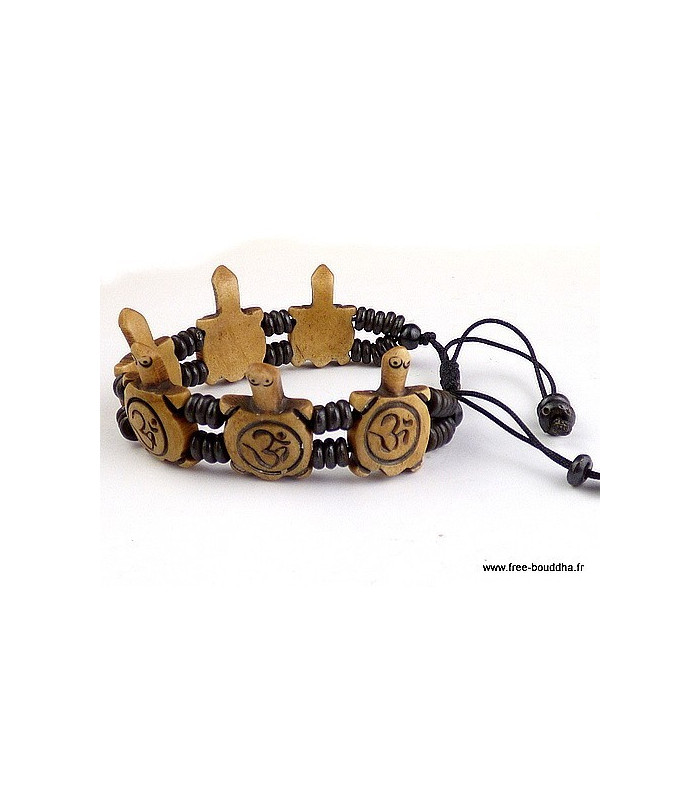 Bracelet tibétain sculpté main Tortues Bracelets tibétains bouddhistes OY7