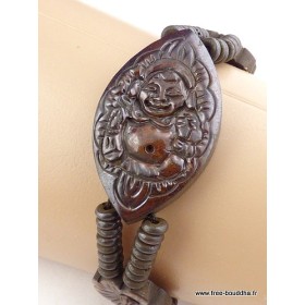 Bracelet tibétain sculpté main Bouddha Bracelets tibétains bouddhistes OY4