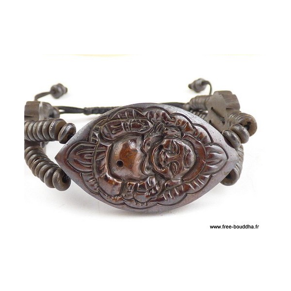 Bracelet tibétain sculpté main Bouddha Bracelets tibétains bouddhistes OY4