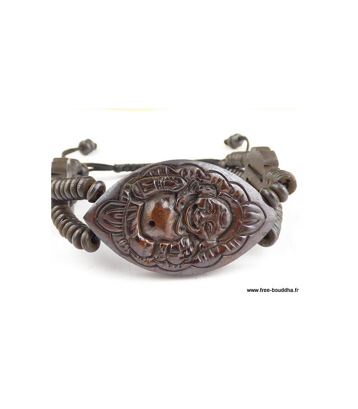Bracelet tibétain sculpté main Bouddha Bracelets tibétains bouddhistes OY4