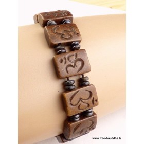 Bracelet tibétain sculpté du Om hindouiste Bracelets tibétains bouddhistes OY5