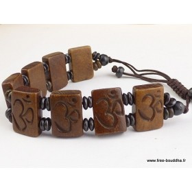 Bracelet tibétain sculpté du Om hindouiste Bracelets tibétains bouddhistes OY5